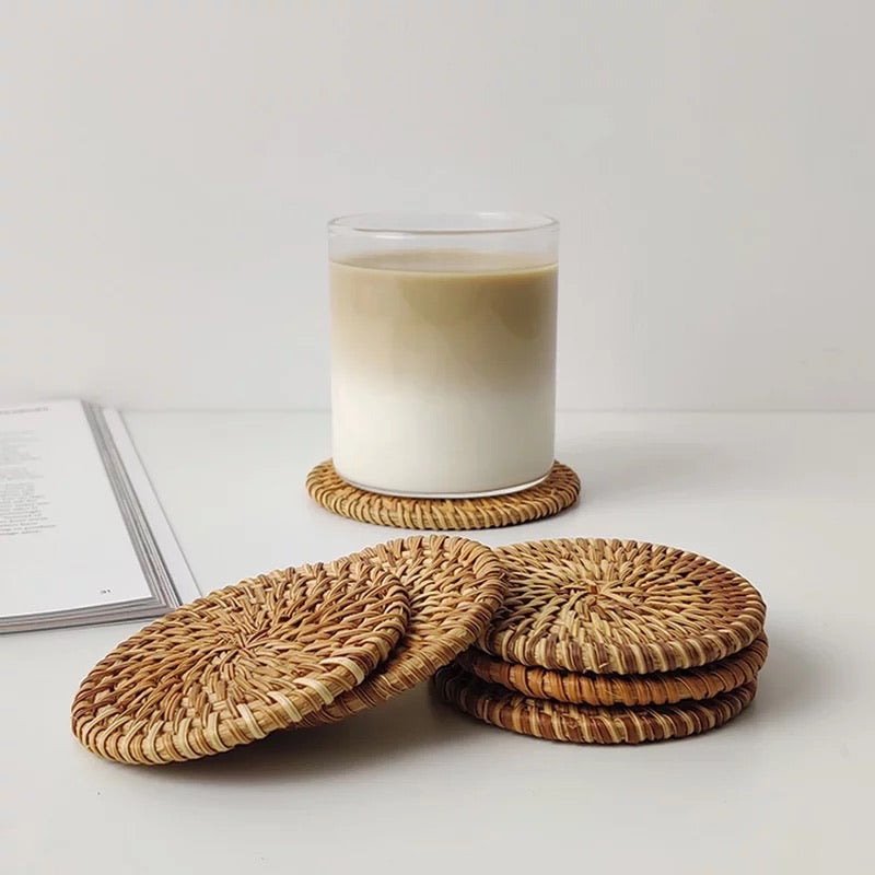 Rattan coasters