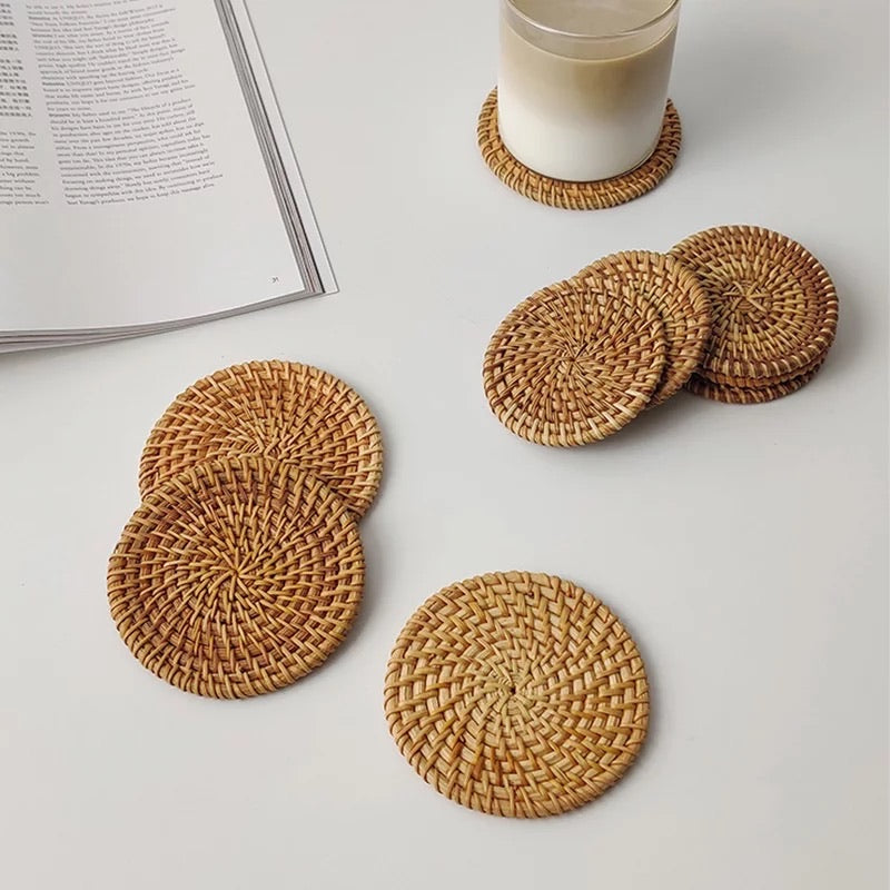 Rattan coasters